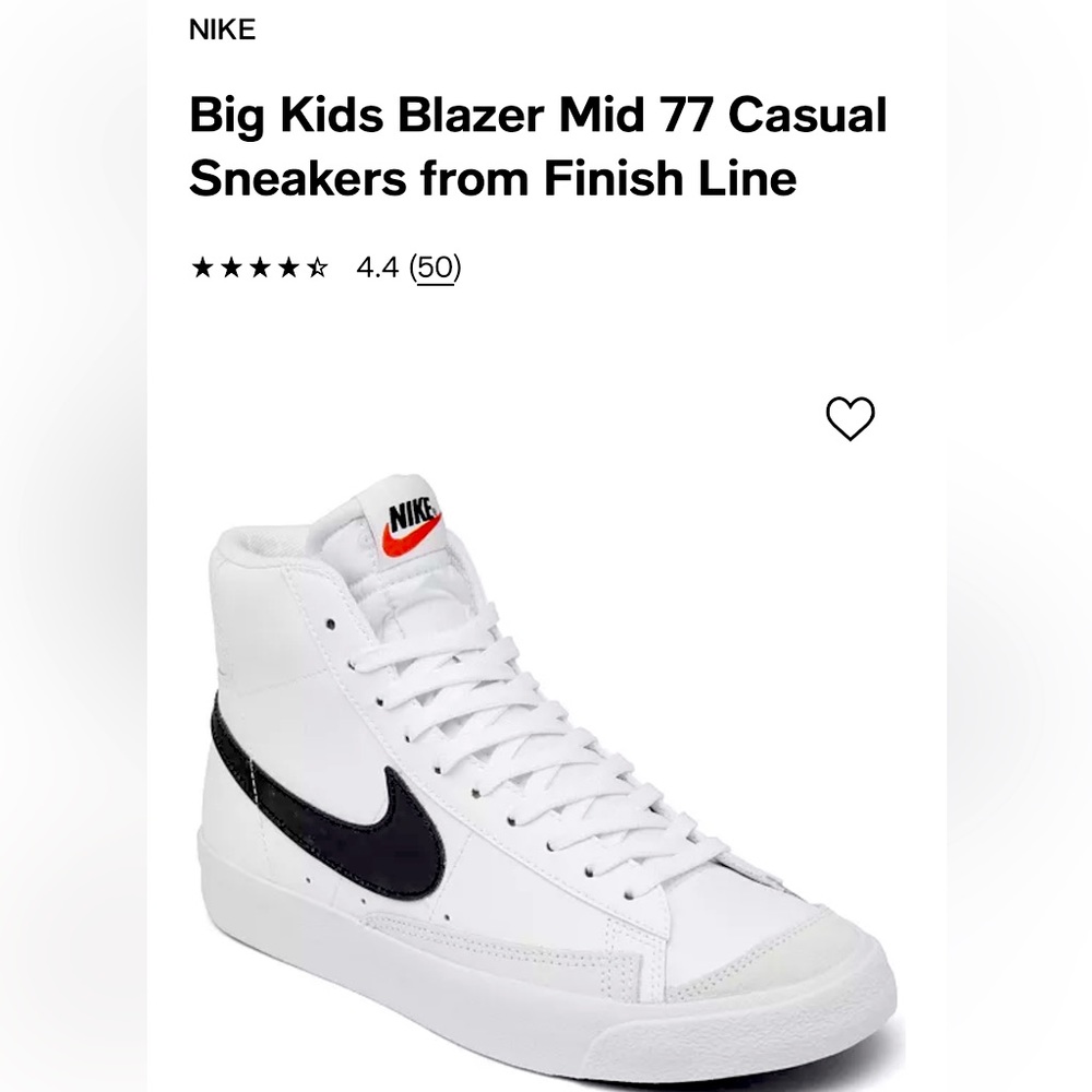 Nike Blazer mid 77 sneakers youth size 5.5 women’s size 7 BIG KIDS WOMENS boys
